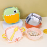 Silicone + PP Dinosaur Bowl Set
