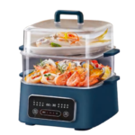 1000W Smart Digital Steamer - 9.3L 2-Tier Non-Stick Trays