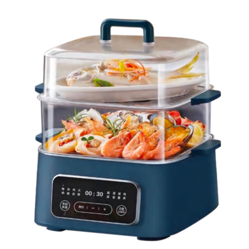 1000W Smart Digital Steamer - 9.3L 2-Tier Non-Stick Trays