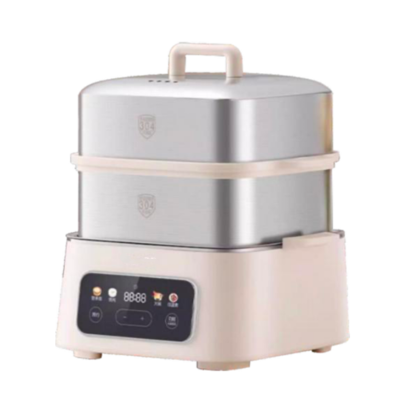 Double-Layer Smart Digital Steamer- 1000W Precision Water Sensor