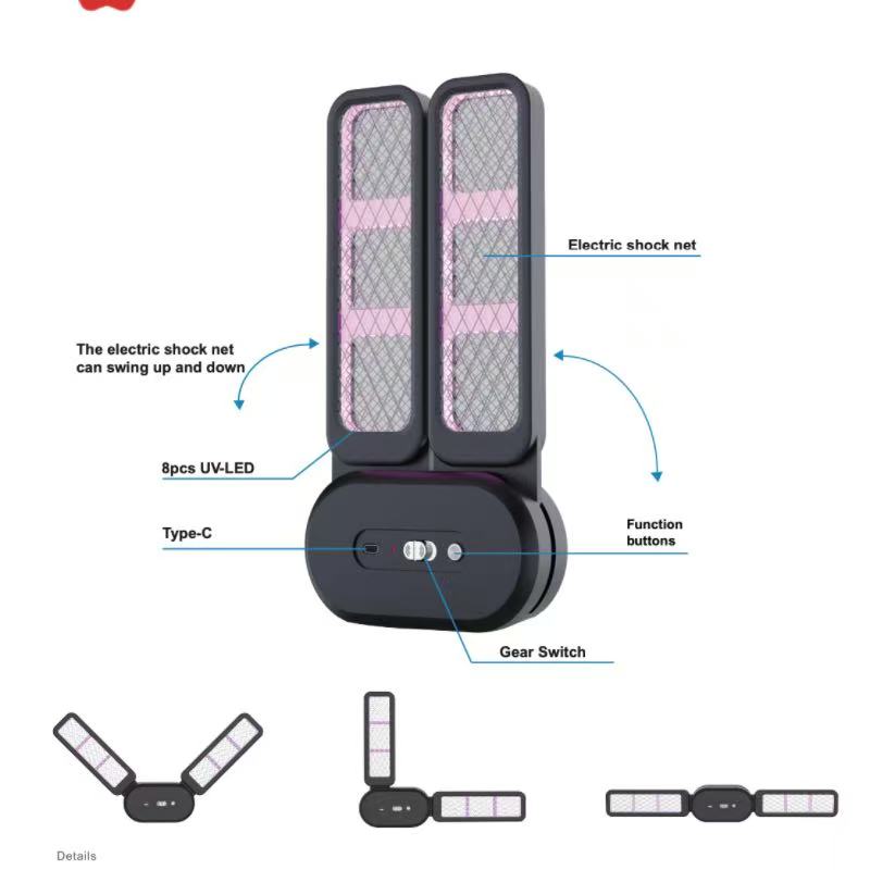 UV-LED Mosquito Killer Lamp| 15m² Coverage | Adjustable Electric Shock Net